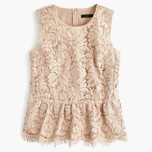 NWT J Crew Lace Peplum Top